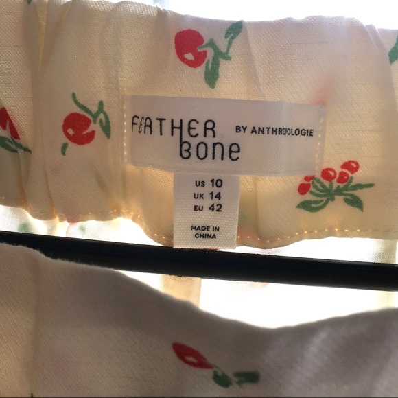 NWT Anthro Feather Bone Cherry Pants 🍒 - Picture 8 of 9